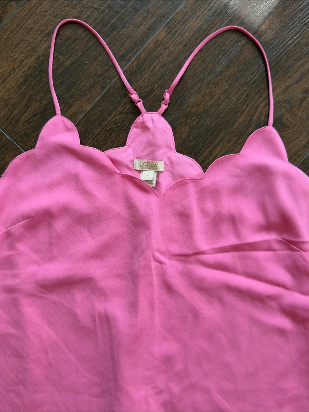 J. Crew Scallop Pink Camisole Top